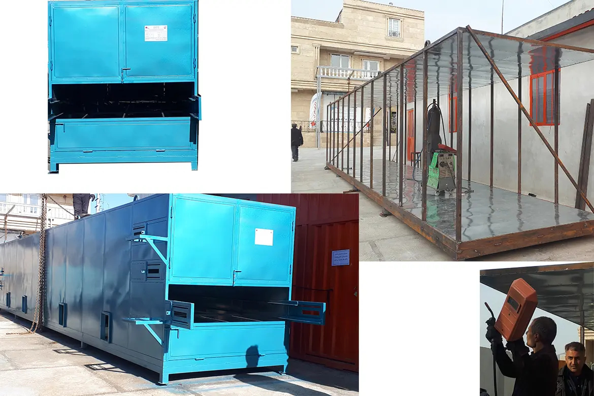 ساخت دستگاه خشک کن میوه مکانیزم دستگاه خشک کن میوه معمولاً شامل چندین عنصر و فرآیند است، ساخت بدنه دستگاه خشک کن میوه، نصب سیستم هوادهی، المنت ها