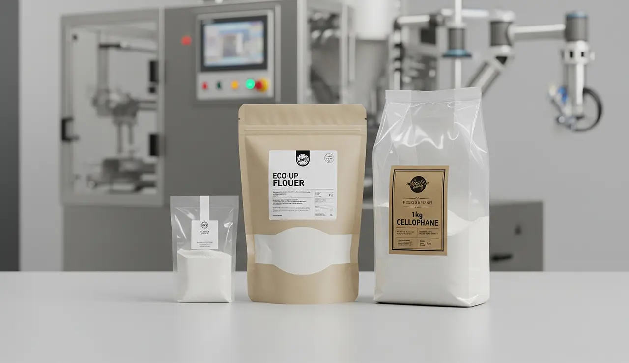 با انواع دستگاه بسته بندی آرد از ساشه تا پوچ باکس آشنا شوید. در این مقاله بهترین دستگاه را برای افزایش سرعت و دقت تولید خود انتخاب کنید.