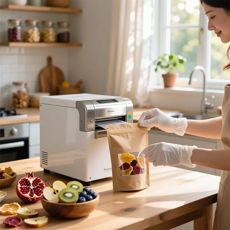 به دنبال استعلام قیمت دستگاه بسته بندی میوه خشک در منزل هستید؟ 🍎 راهنمای جامع خرید انواع دستگاه بسته بندی خانگی، رومیزی و ارزان برای راه‌اندازی کسب‌ و کار پرسود + مقایسه فنی و لیست قیمت.