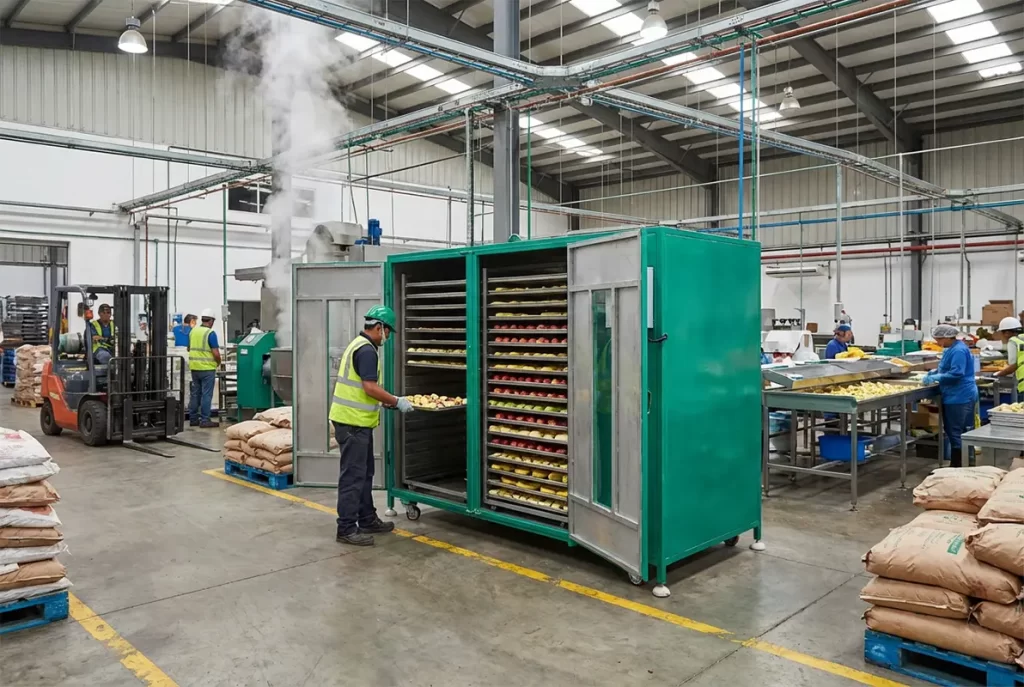 به دنبال بهترین خشک‌کن هستید؟ راهنمای جامع انتخاب دستگاه خشک کن صنعتی بر اساس ظرفیت و مواد + فرمول محاسبه‌گر و مشاوره تخصصی خرید برای کارآفرینان.