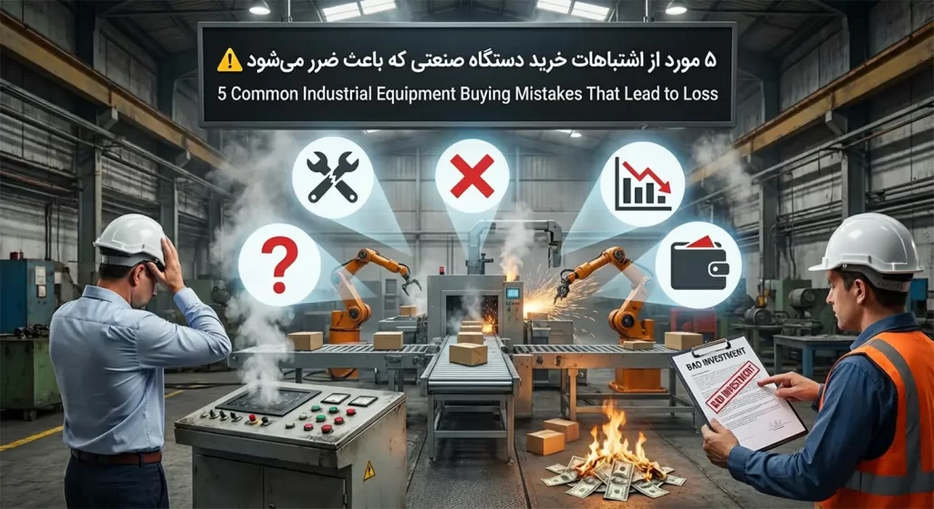 آیا با رایج‌ترین اشتباهات خرید دستگاه صنعتی که سرمایه شما را نابود می‌کنند آشنایید؟ راهنمای جامع و نکات طلایی برای انتخاب هوشمندانه ماشین‌آلات را اینجا بخوانید.