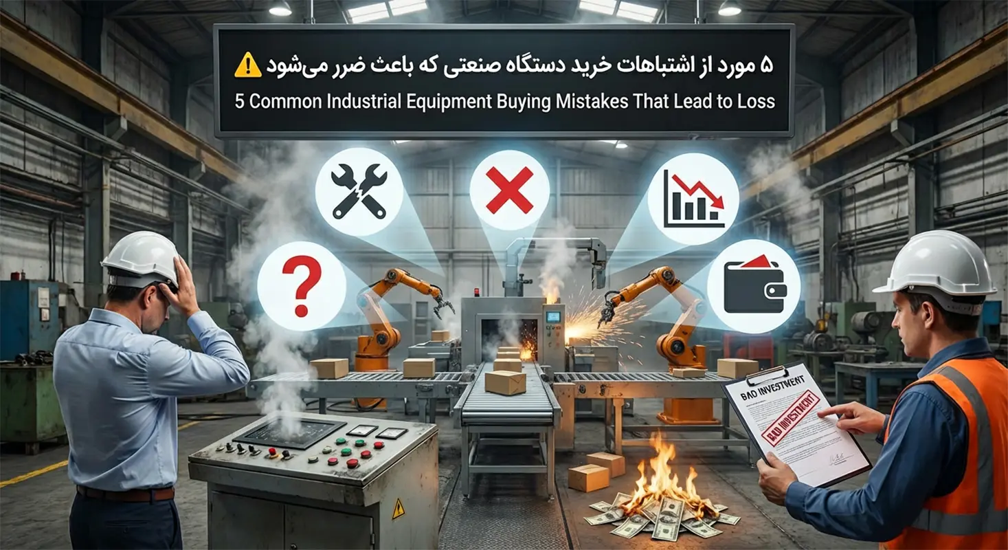آیا با رایج‌ترین اشتباهات خرید دستگاه صنعتی که سرمایه شما را نابود می‌کنند آشنایید؟ راهنمای جامع و نکات طلایی برای انتخاب هوشمندانه ماشین‌آلات را اینجا بخوانید.